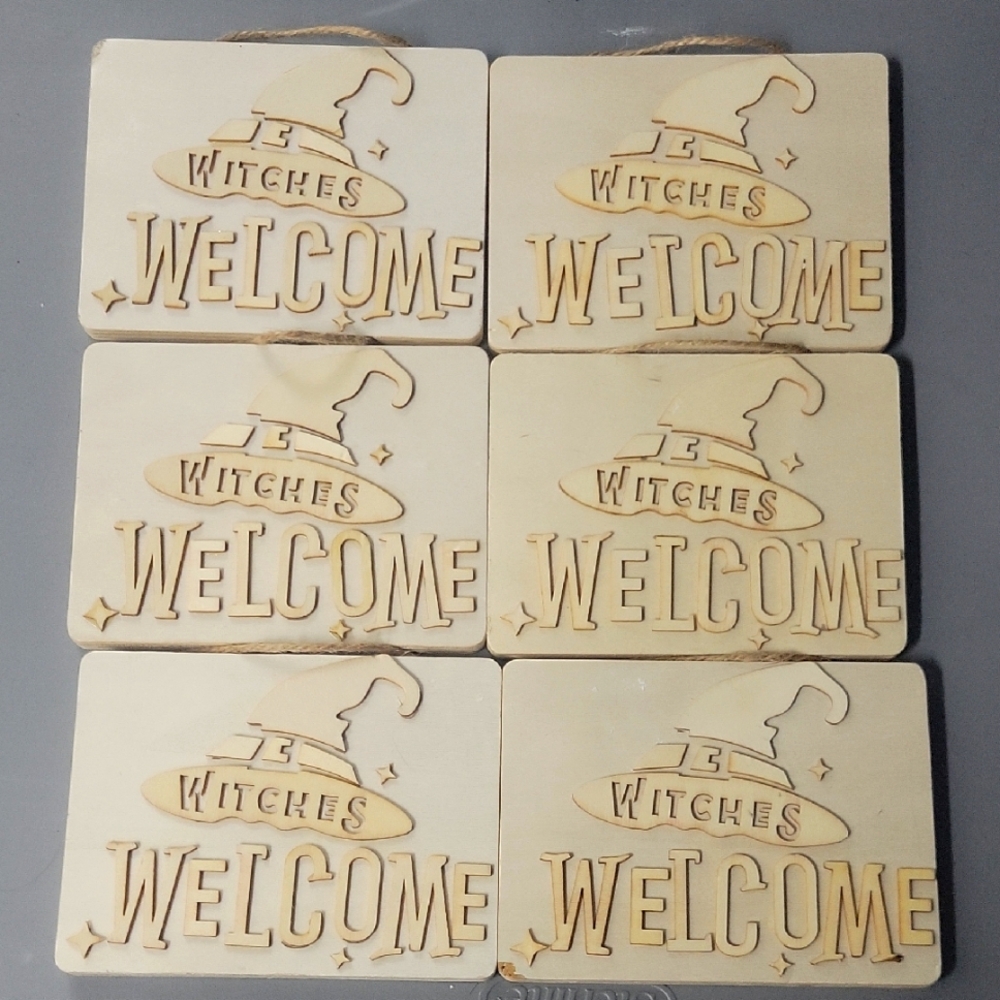 Witches Welcome Sign Set Of 6.